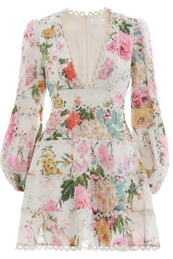 Zimmermann Heathers Flounce Short Dress Print Size 8 - Image 4