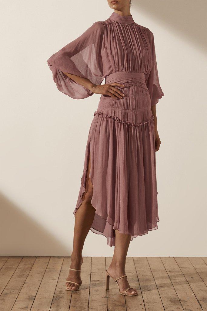 Shona Joy Olympia Midi Dress Pink Size 6 - Image 2
