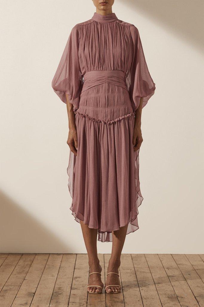 Shona Joy Olympia Midi Dress Pink Size 6 - Image 4