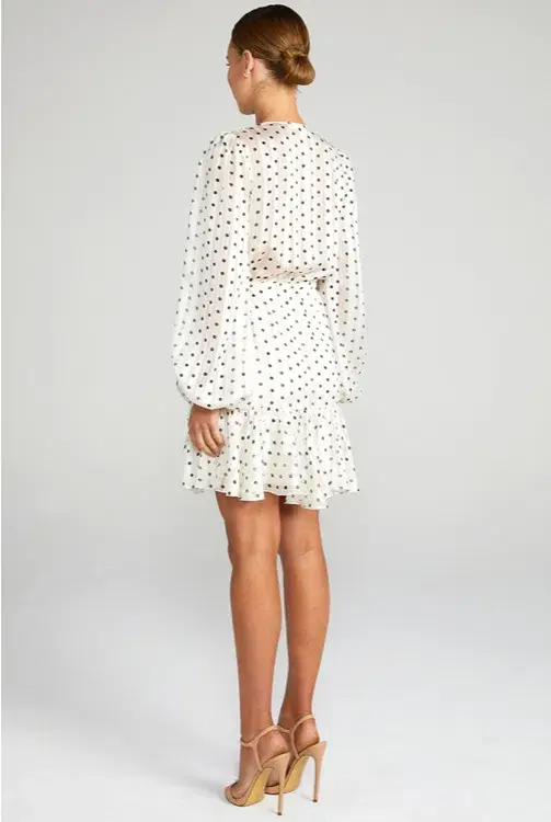 Shona Joy Karina Puff Sleeve Dress Print Size 8 - Image 2