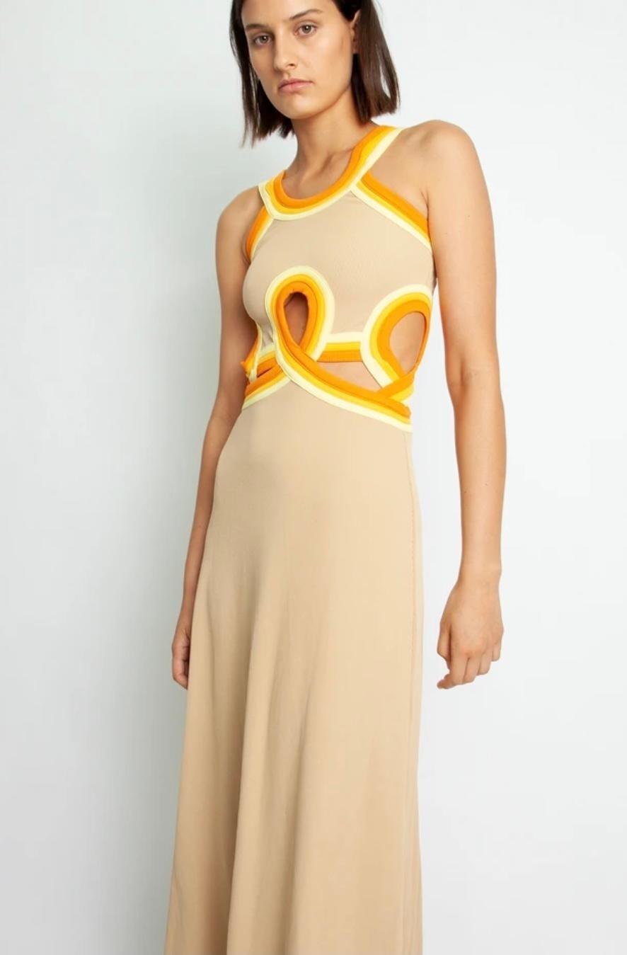Christopher Esber Looped Verner Bind Multi Strapped Dress Print  Size 8 - Image 4