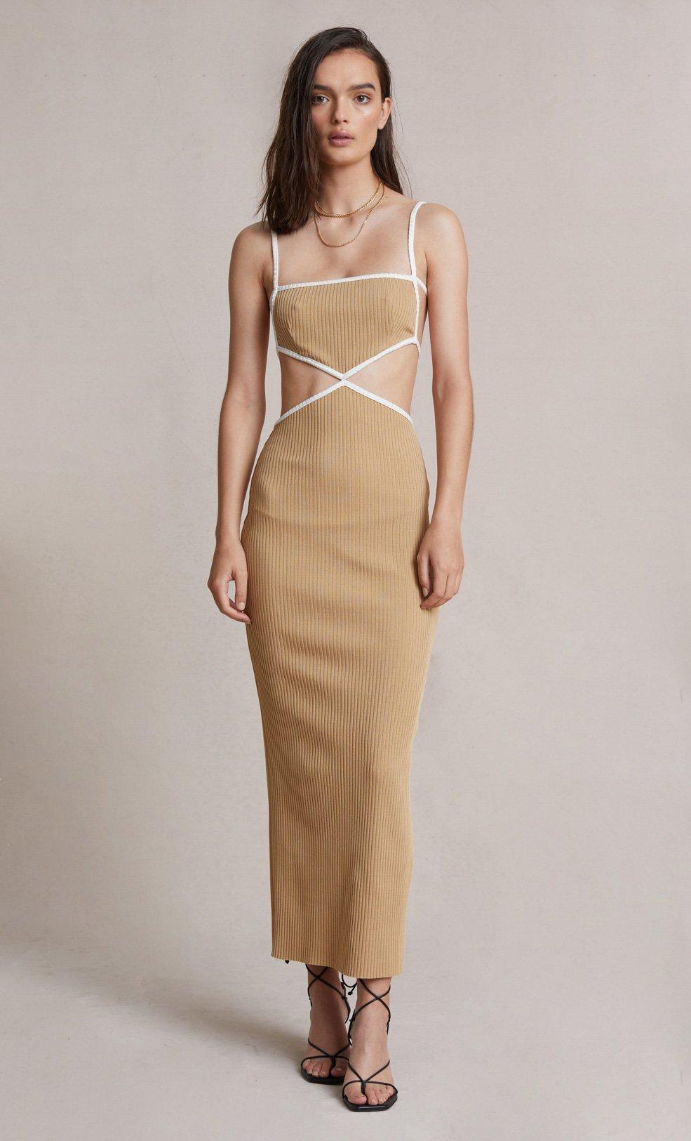 Bec & Bridge Coyote Midi Dress Cream Size 6 - Image 1