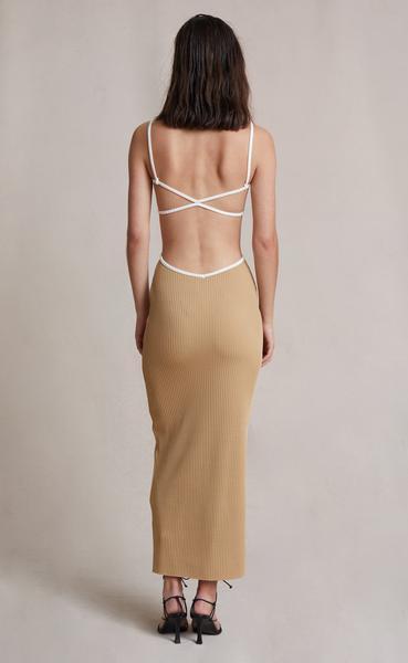Bec & Bridge Coyote Midi Dress Cream Size 6 - Image 2