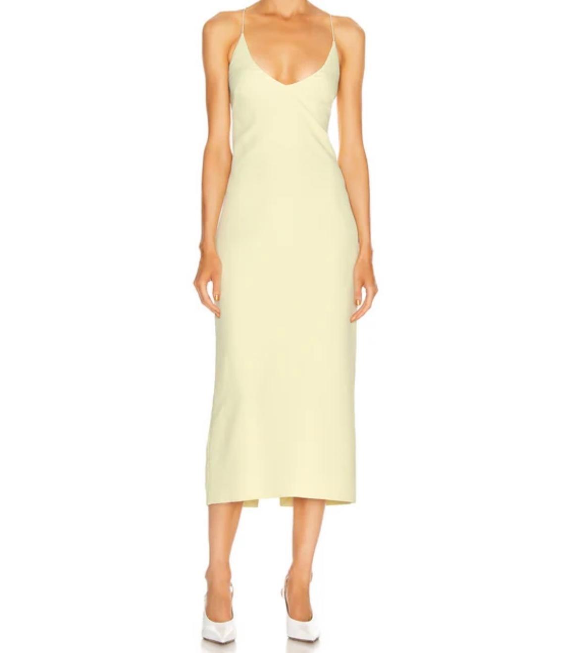 Dion lee Floating Coil Slip Dress Yellow Size 4