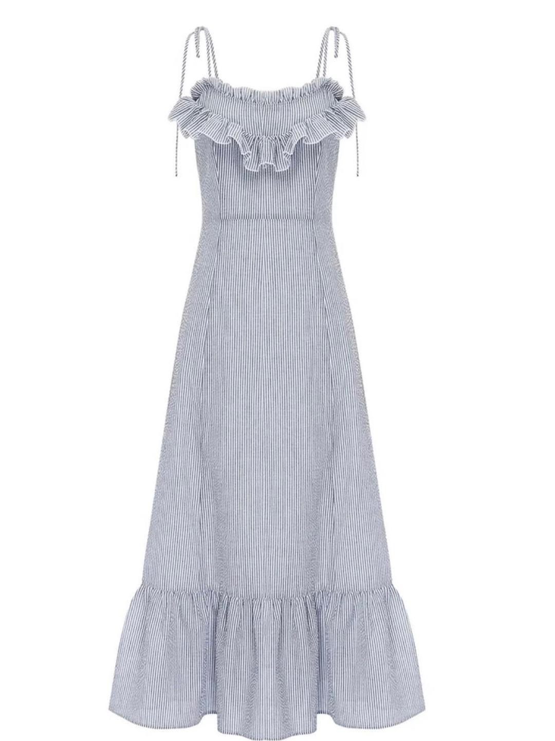 Alice McCall French Press Midi Dress Blue Size L (12/14) for rent on The Volte - main image