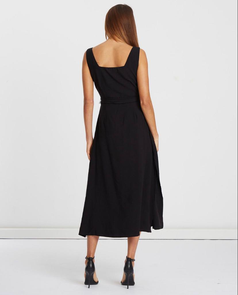 Willa The Label Charles Square Neck Dress Black Size 10 - Image 3