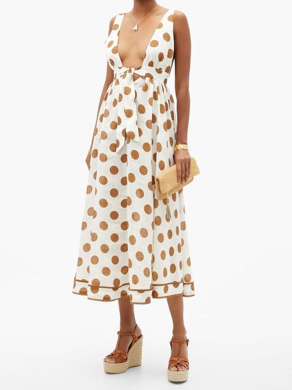Zimmermann Empire Tie Front Dress Print Size 0P / Au 6 - Image 1