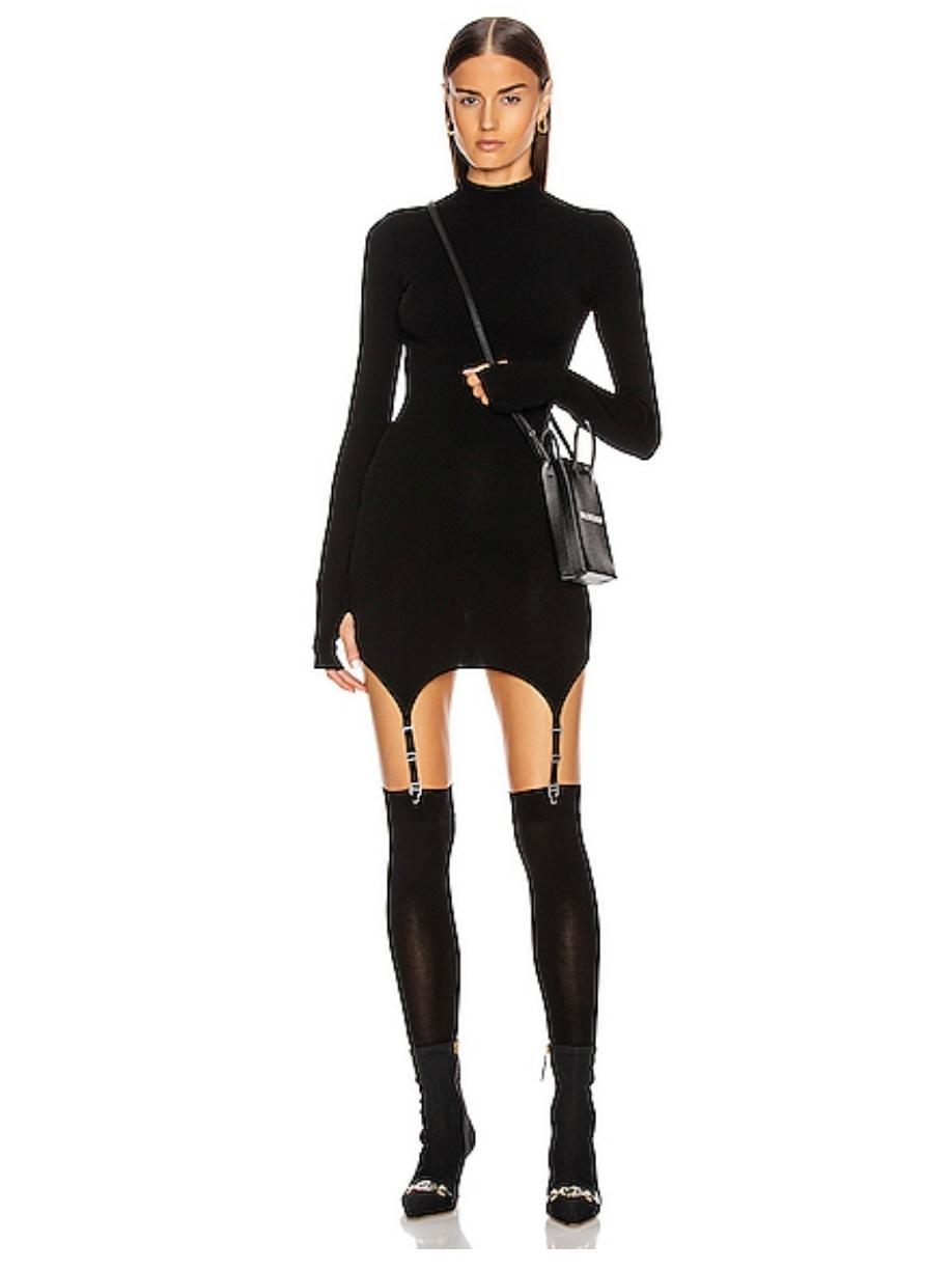 Dion Lee Garter Mini Dress Black Size 8 - Image 1