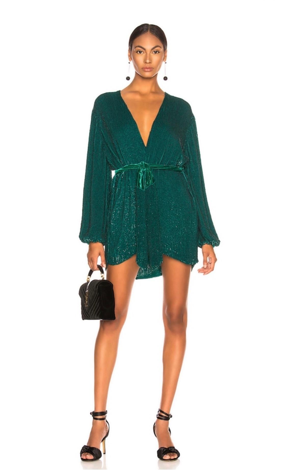 Retrofete Gabrielle Robe Dress Emerald Size 6 - Image 1