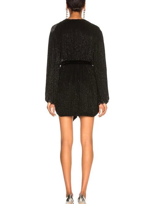 Retrofete Gabrielle Robe Dress Black Size 6 - Image 3