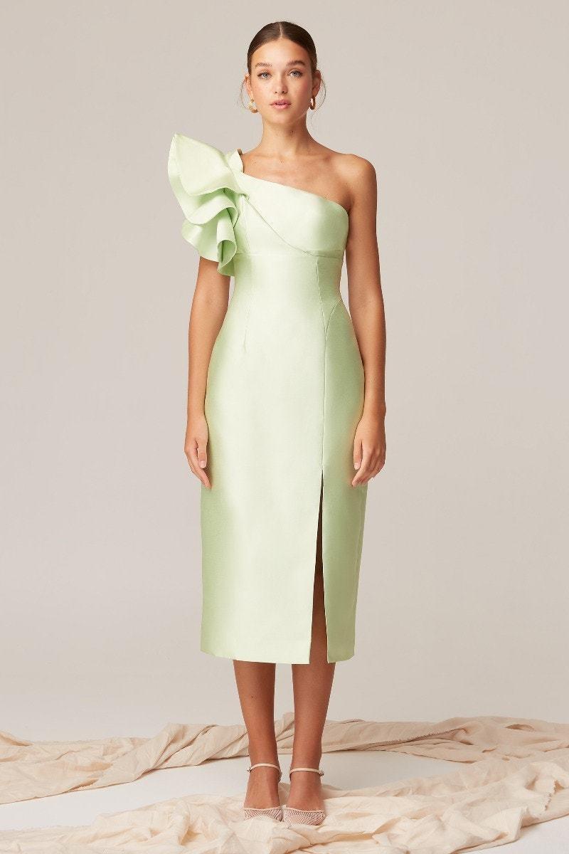 Keepsake The Label Lightening Midi Dress Green Size 8 - Image 1