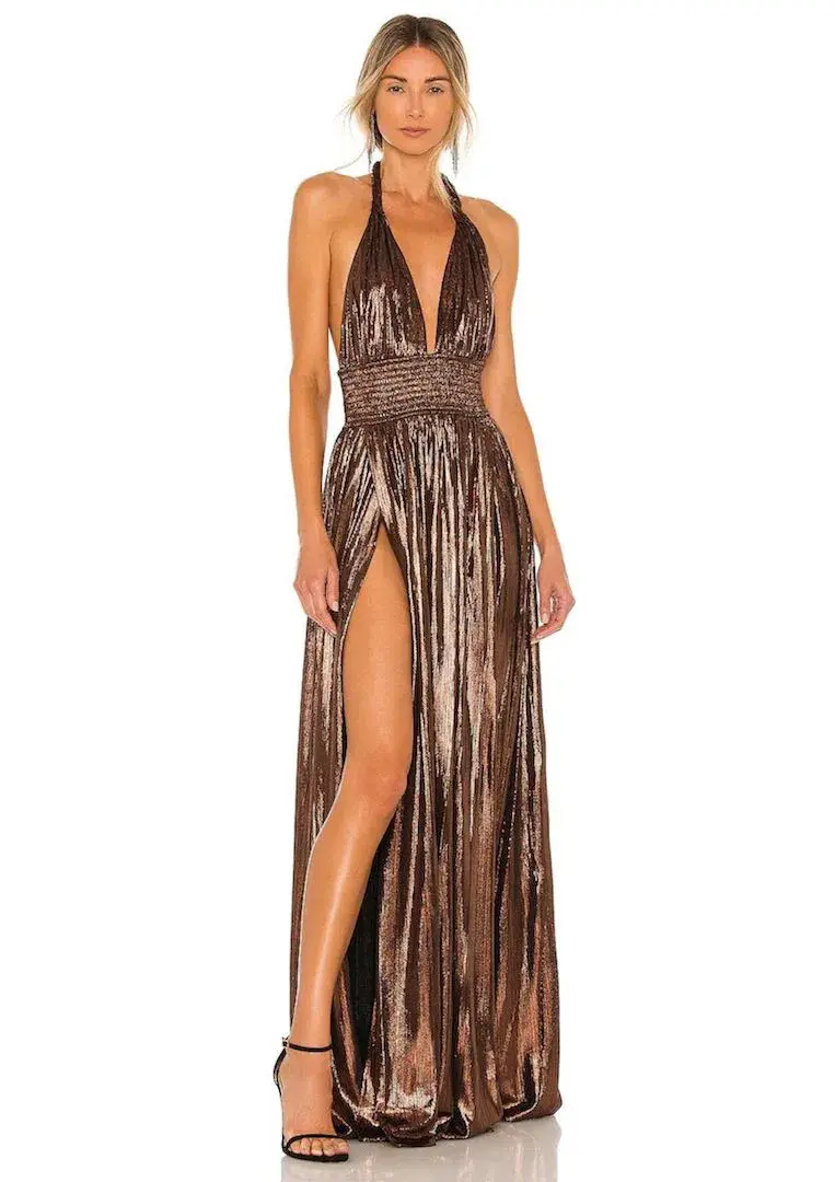 Retrofete Demi Dress Brown Size 8 - Image 1