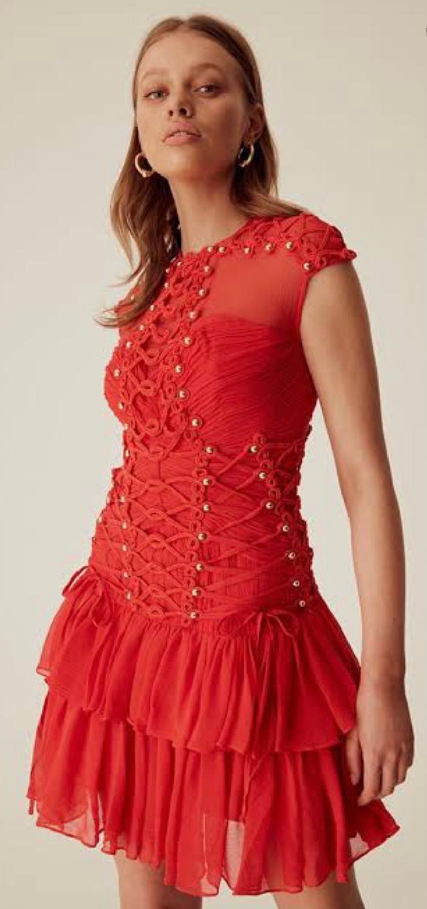Thurley April Dress Red Size 10 - Image 2