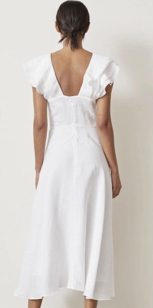 Bec & Bridge La Fontelina Linen Dress White Size 6 - Image 2