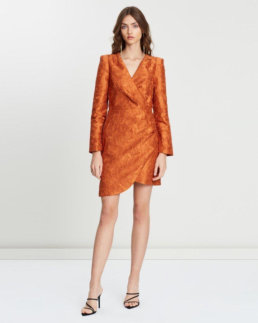 Mossman Tea Leaves Mini Dress Orange Size 8 - Image 1