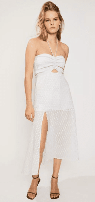 Suboo Verse Shirred Strapless Dress White Size 6 - Image 3