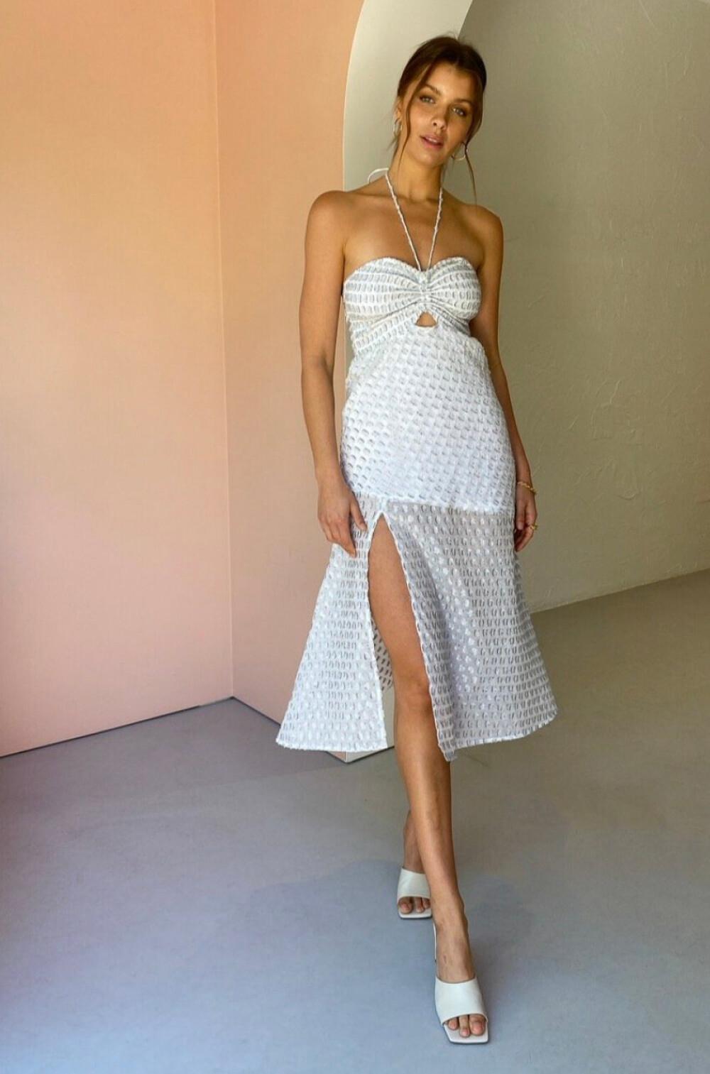 Suboo Verse Shirred Strapless Dress White Size 6 - Image 1