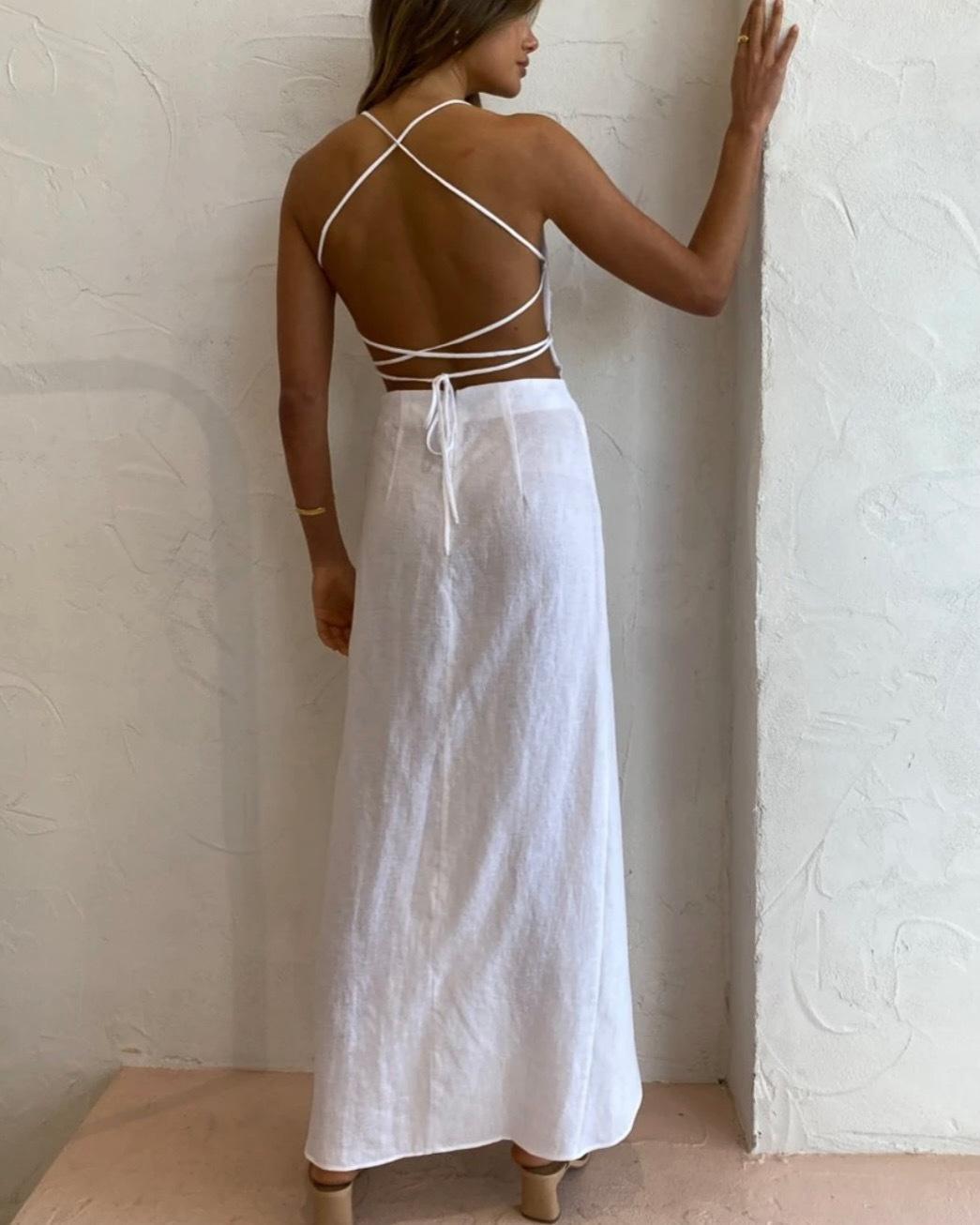 Rumer The Label Loulou Maxi Dress White Size 8 - Image 4