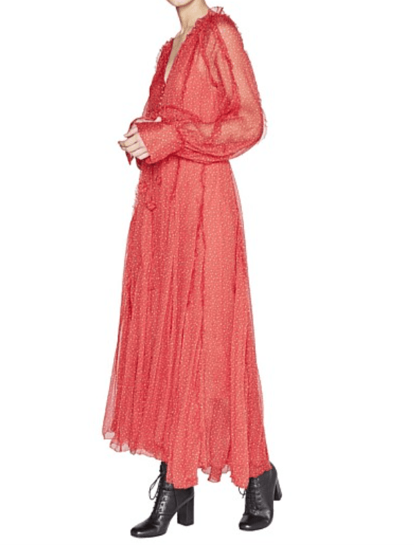 Lee Mathews Ladybird Silk Dress Red Size 8 - Image 2