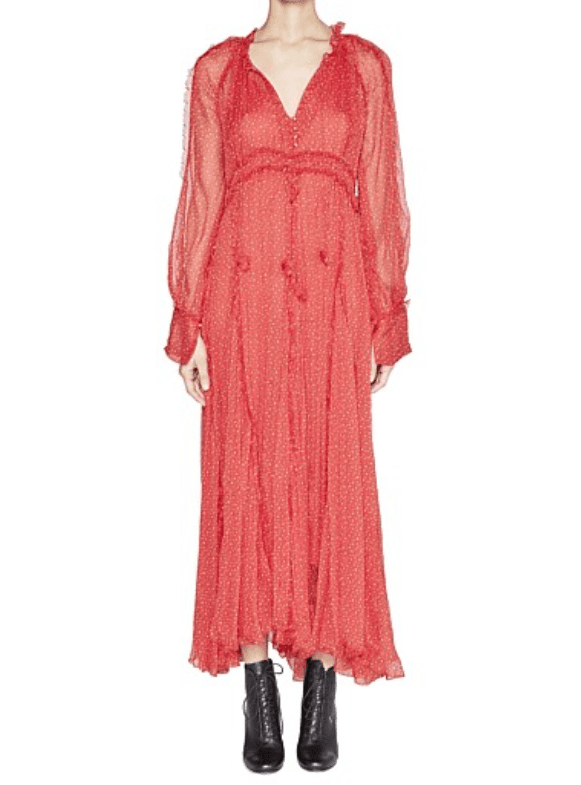 Lee Mathews Ladybird Silk Dress Red Size 8 - Image 1