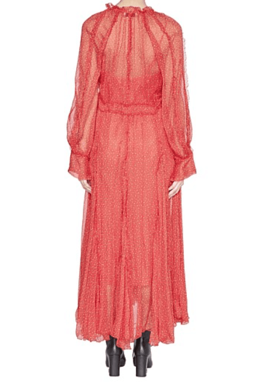 Lee Mathews Ladybird Silk Dress Red Size 8 - Image 3