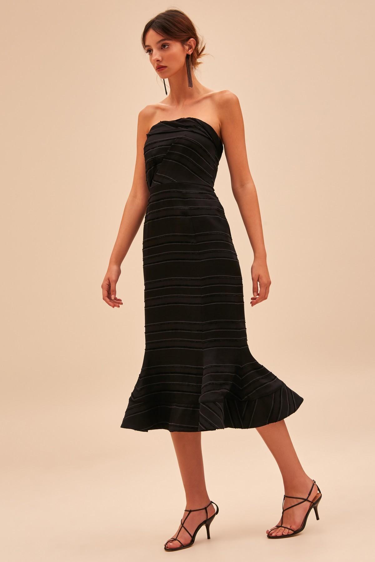 C/MEO Collective Solitude Midi Dress Black Size 6 - Image 1