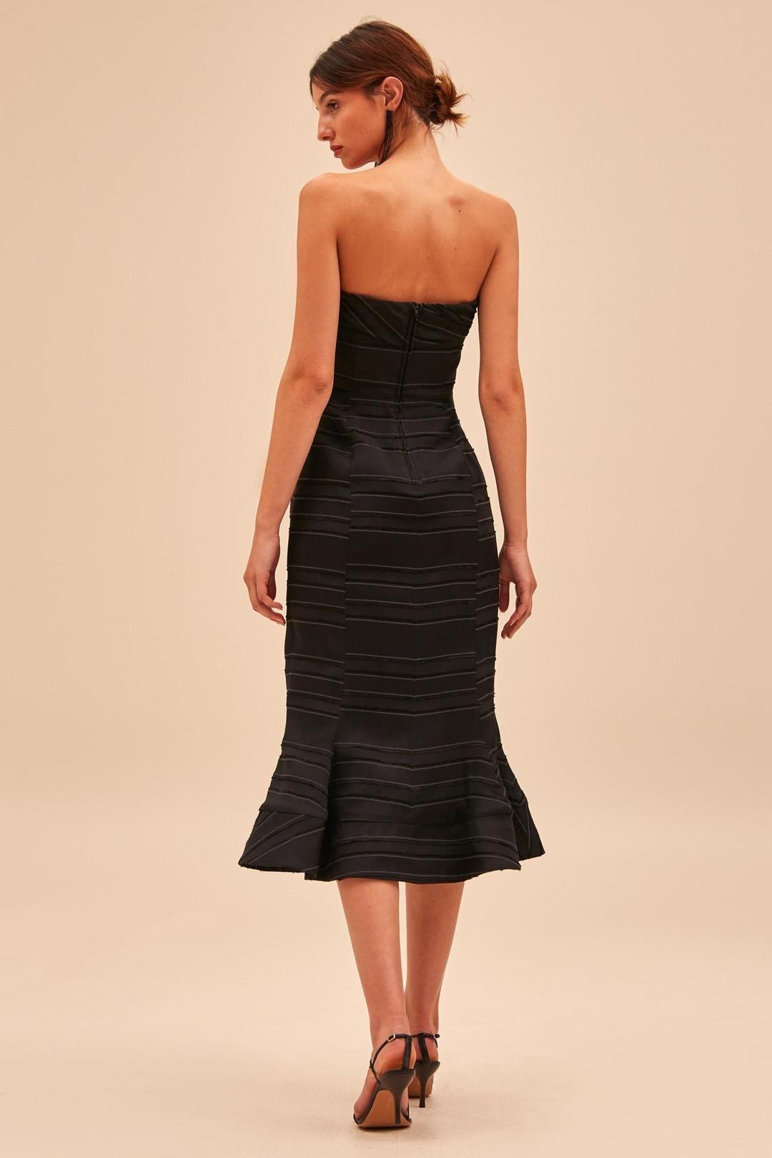 C/MEO Collective Solitude Midi Dress Black Size 6 for rent on The Volte - main image