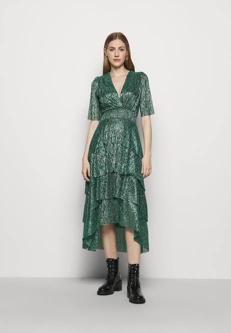 Maje Ruffine Dress Green Size 14 - Image 2