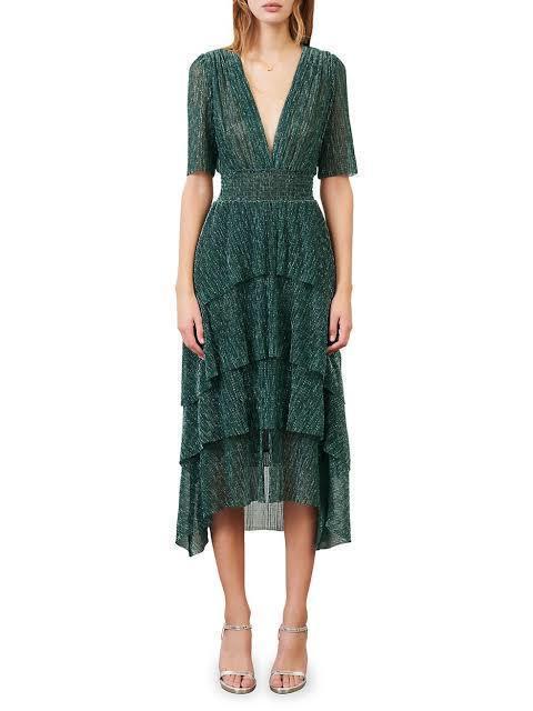 Maje Ruffine Dress Green Size 14 - Image 1