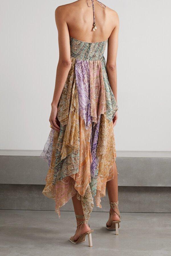 Zimmermann Brighton Hanky Hem Midi Dress Print Size 8 - Image 2