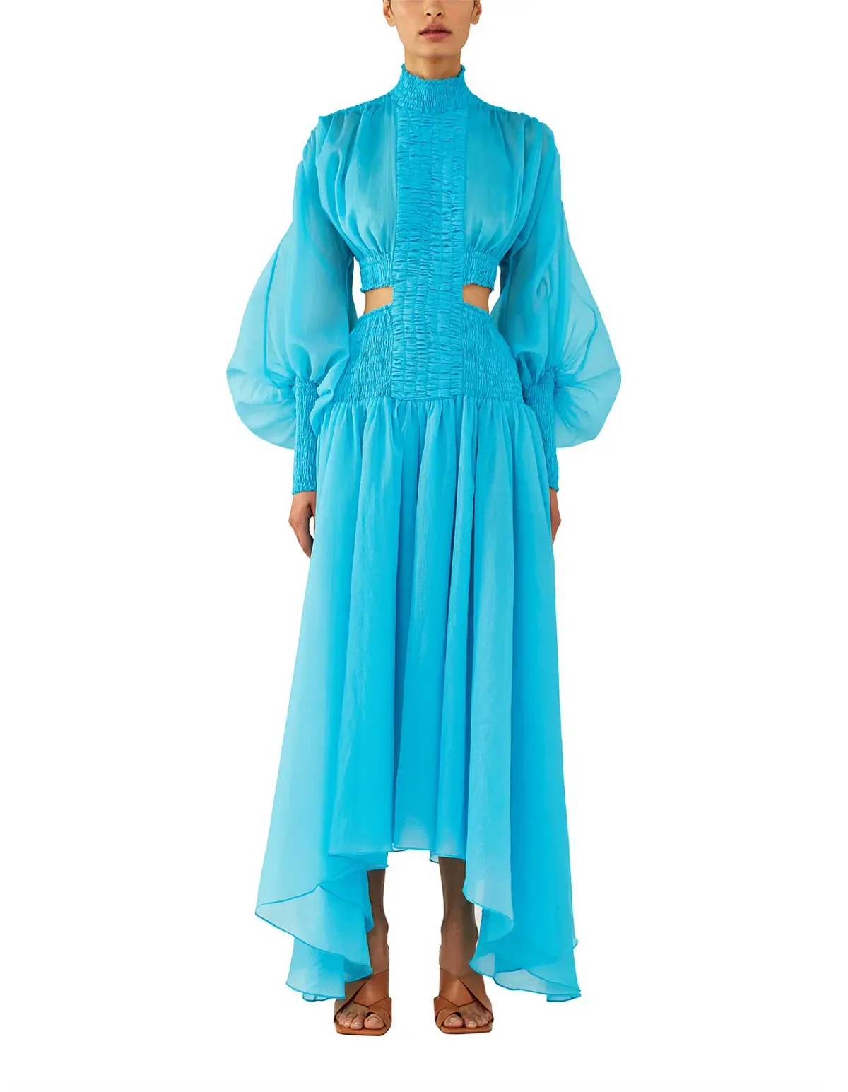 Camilla & Marc Iris Midi Dress Aqua Blue Size 6 - Image 1