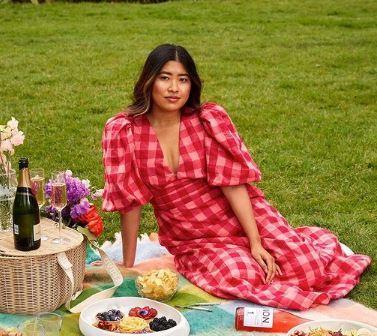 Acler Hamilton Dress Cherry Mix Print Size 8 for rent on The Volte - main image