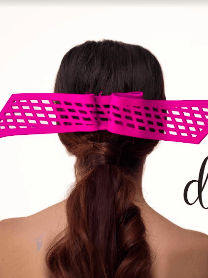 GEOMETRIC BOW FOR BACK OF HEAD - PINK - Image 1