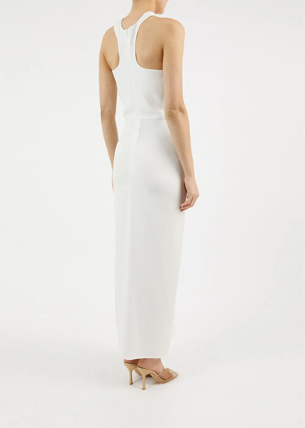 Christopher Esber Natural Ruched Disconnect Dress White Size 6 - Image 3