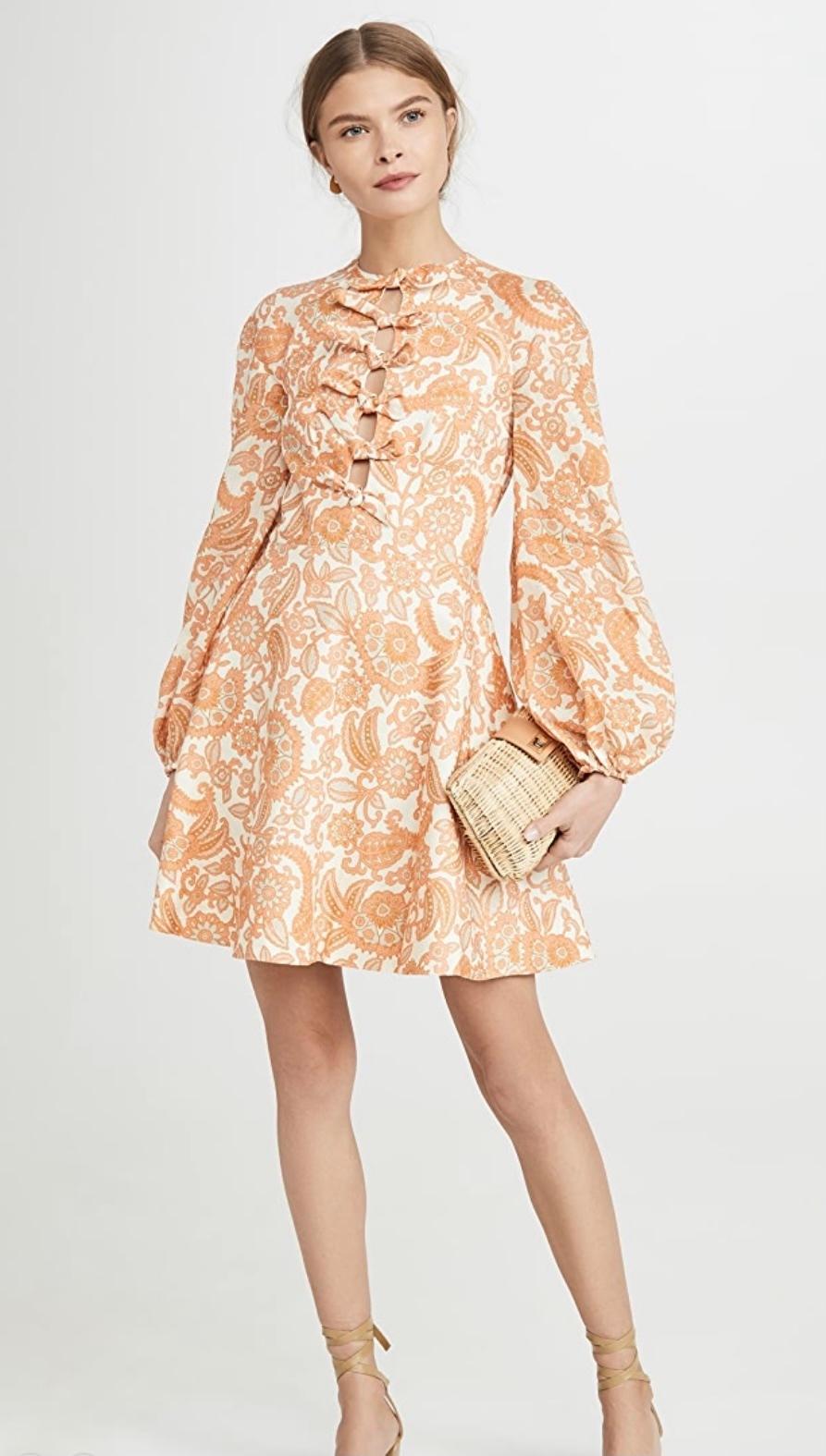 Zimmermann Peggy Scallop Short Dress Print Size 8 - Image 1