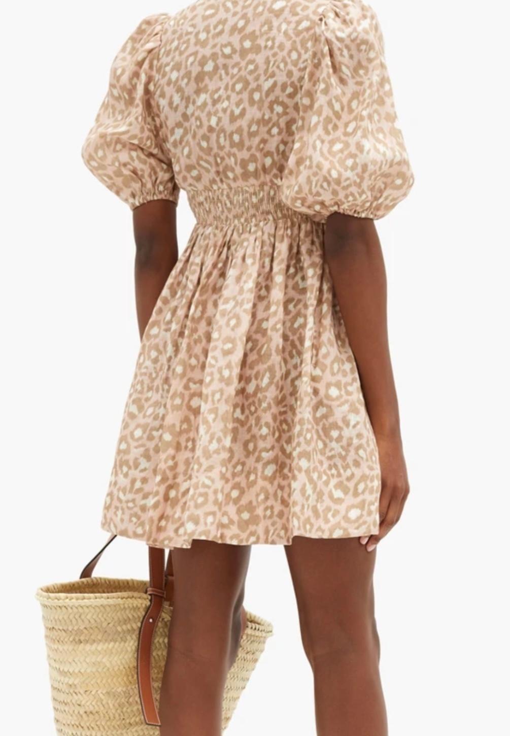 Zimmermann Carnaby Shirred Mini Dress Print Size 8 - Image 3