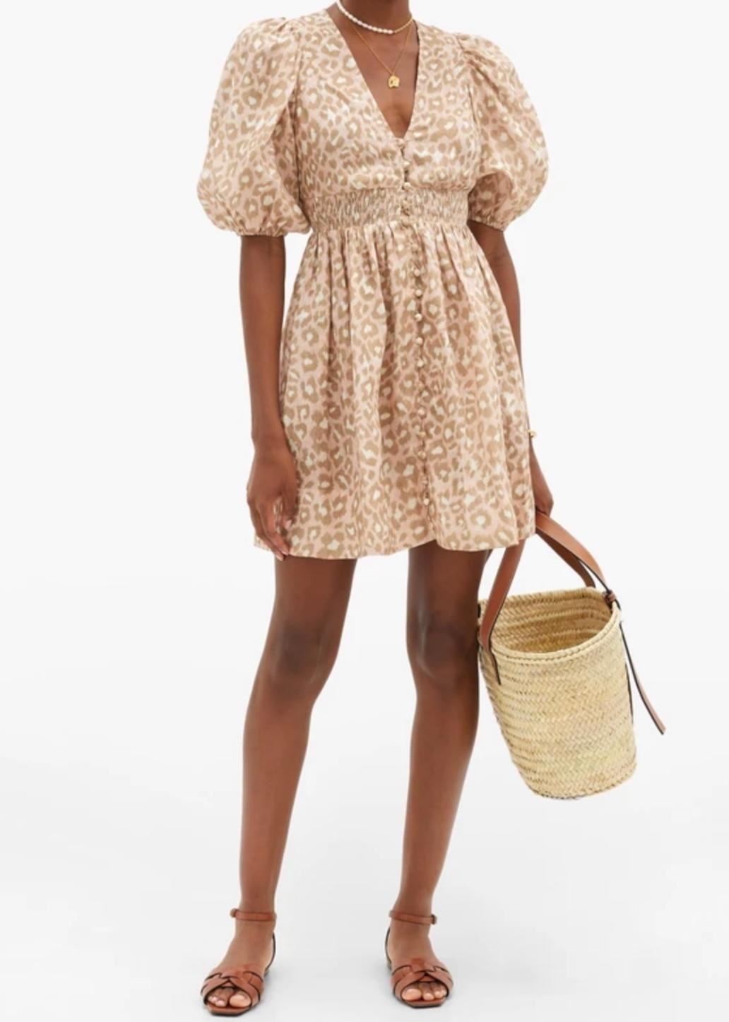 Zimmermann Carnaby Shirred Mini Dress Print Size 8 - Image 2