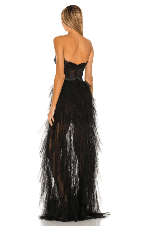 For Love & Lemons Bustier Gown Black Size 10 - Image 2