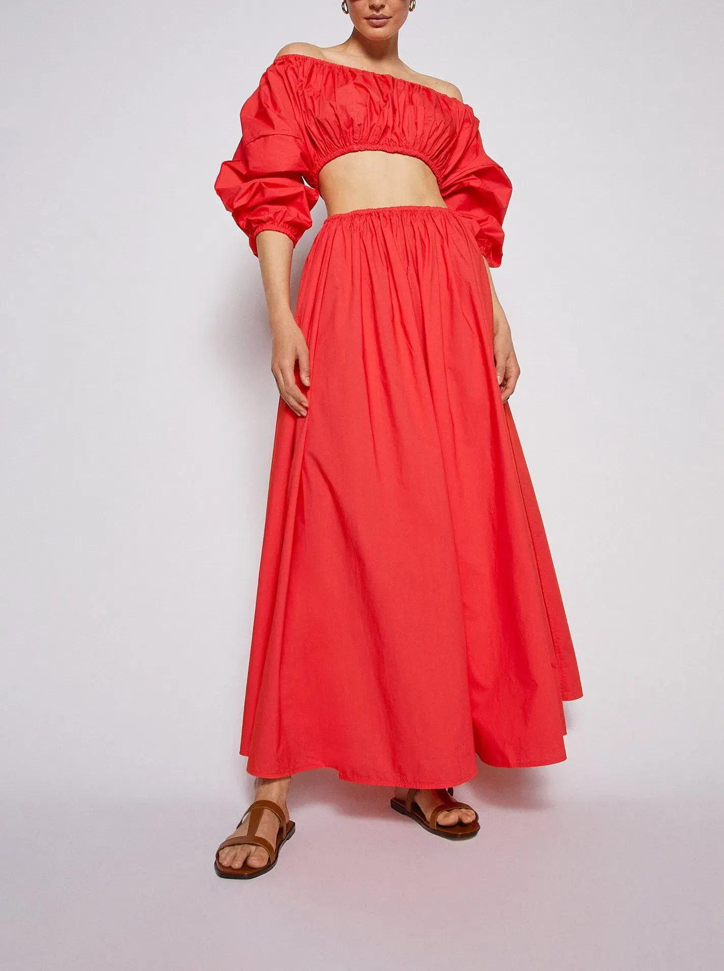 Scanlan Theodore Parachute Cotton Gather Dress Poppy Size AU 8 - Image 1