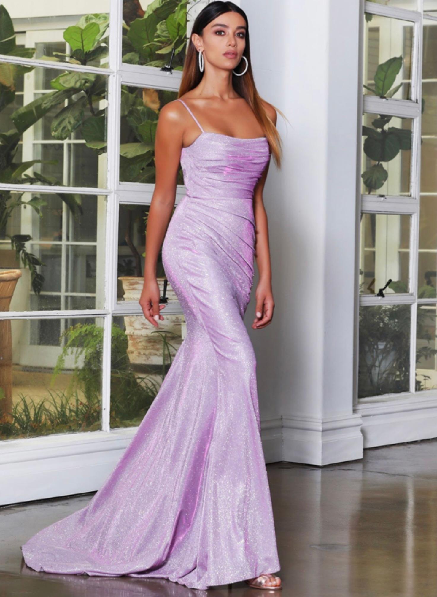Jadore JX4010 Gown Dress Lilac Size 12 - Image 2