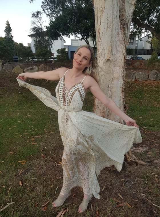 Camilla The Queens Chamber Lace Up Front Panel Dress Print Size 6 for rent on The Volte - main image