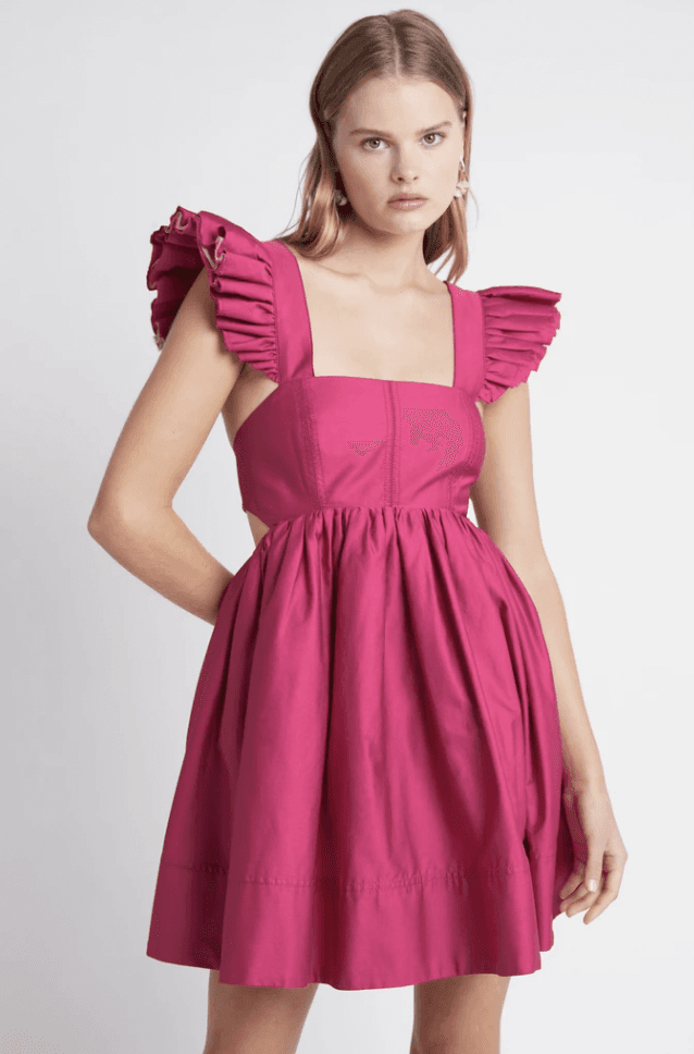 Aje Midsummer Dress Carmine Size 6 - Image 1
