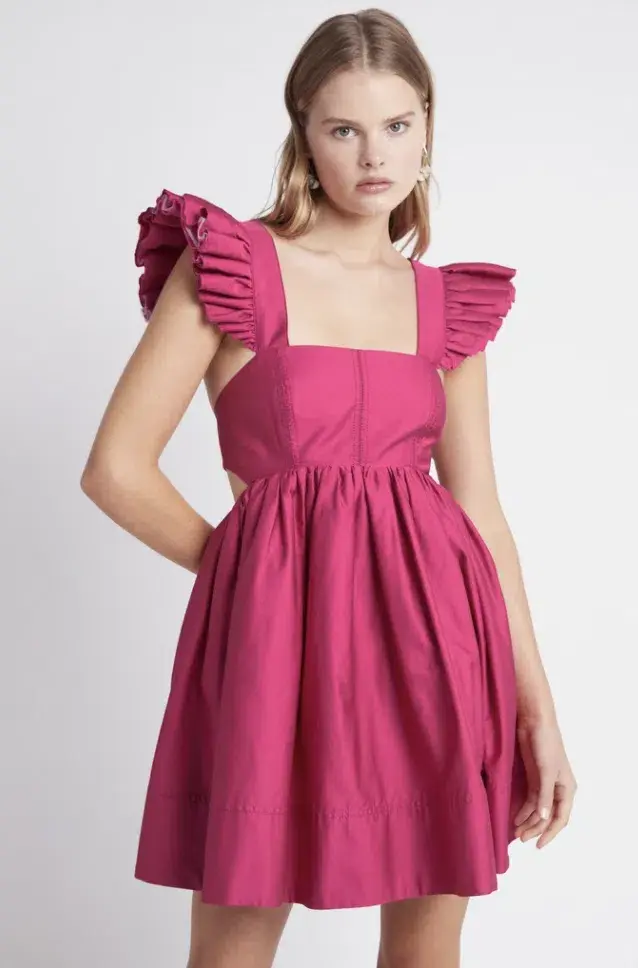 Aje Midsummer Dress Carmine Size 6 - Image 3