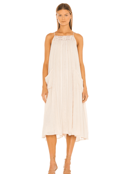 Spell Harmony Strappy Dress Cream Size 8 - Image 1