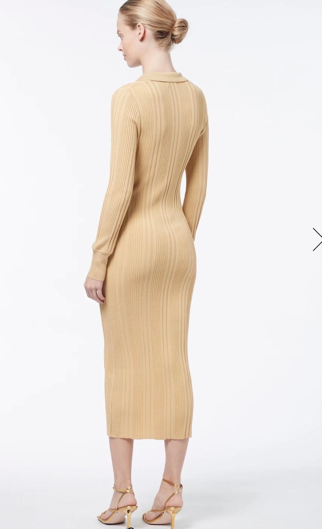 Manning Cartell  Long Sleeve Knit Midi Dress Yellow Size 4 - Image 2