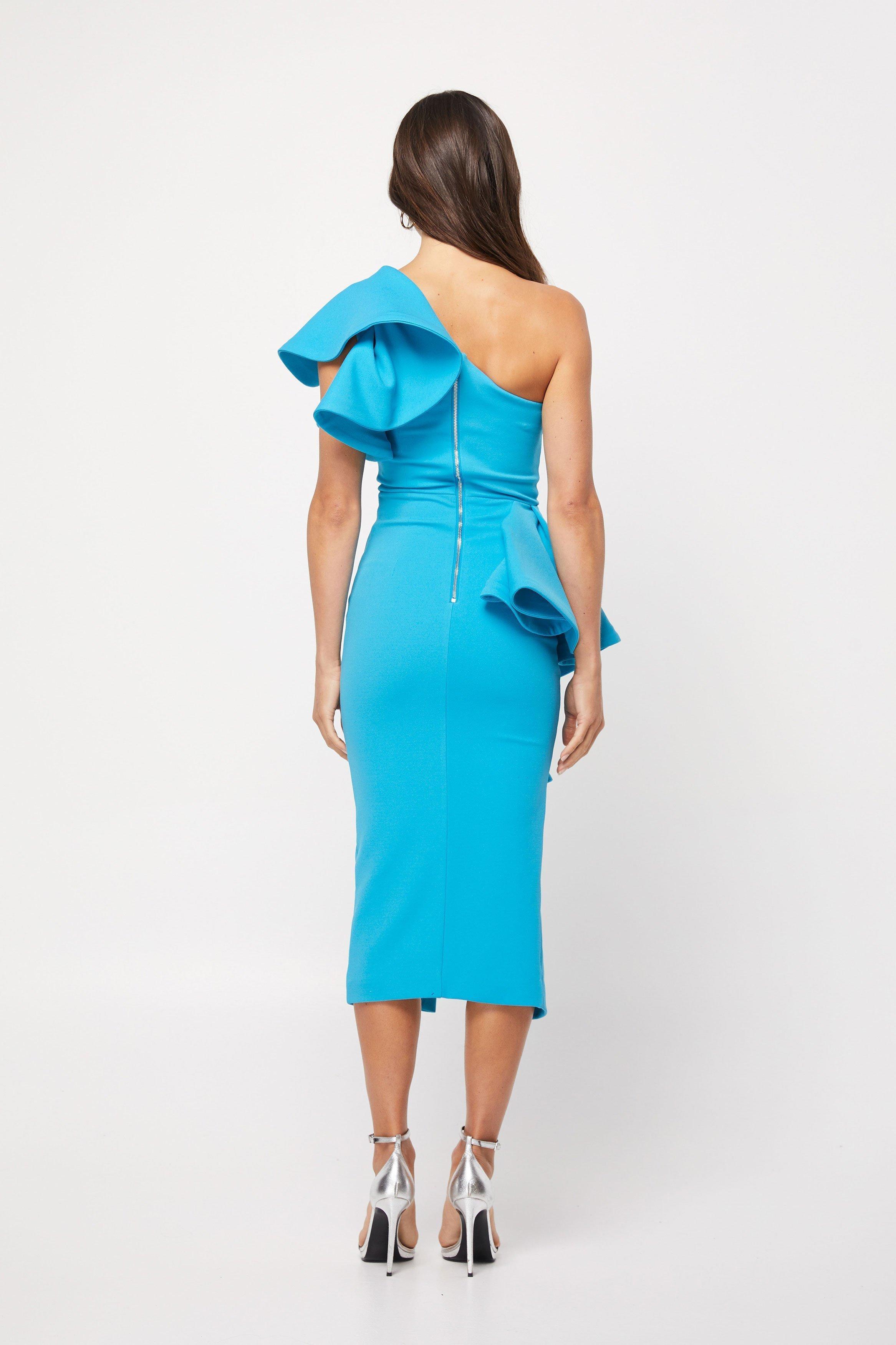 Mossman Dangerous Minds Midi Dress Blue Size 8 - Image 5