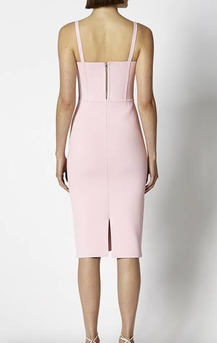 Scanlan Theodore Crepe Knit Bustier Dress Pink Size 8 for rent on The Volte - main image