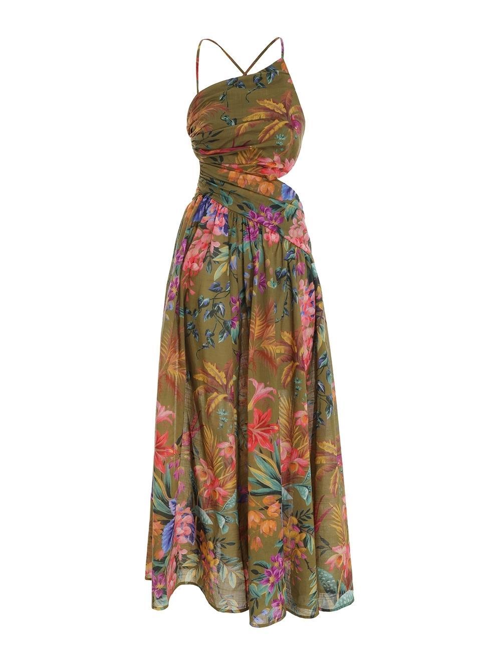 Zimmermann Tropicana Asymmetric Dress Print Size 8 - Image 4