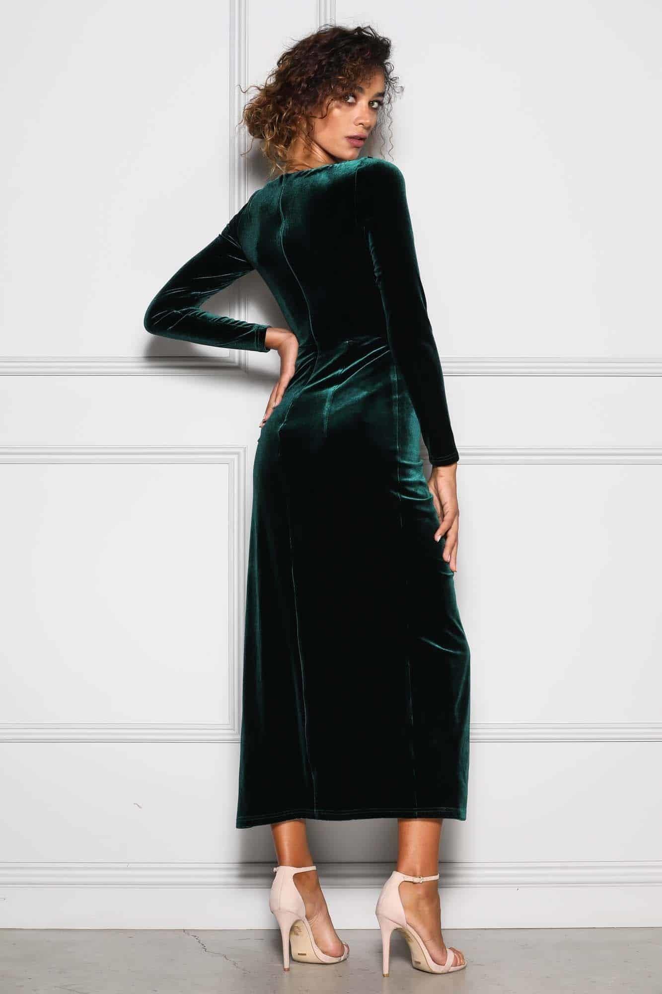 Elle Zeitoune Corrine Dress  Emerald Green Size 10 - Image 2