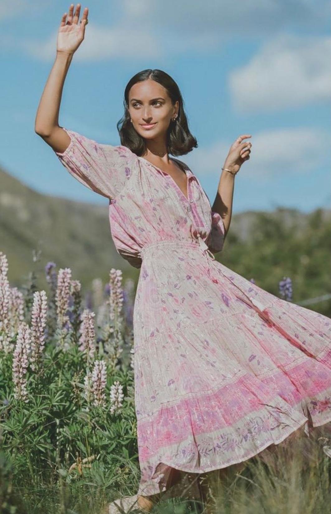 Spell & The Gypsy Mystic Midi Dress Floral Size 6 - Image 5